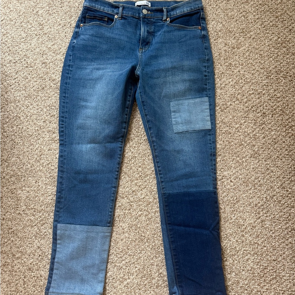 Loft Blue Patchwork Women’s Jeans